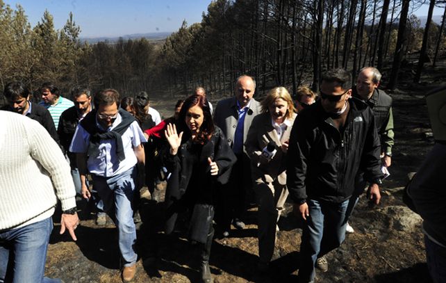 La presidenta visitó el valle de Calamuchita