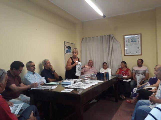 Susana Spizamiglio durante una reunión de la Red de Vecinales