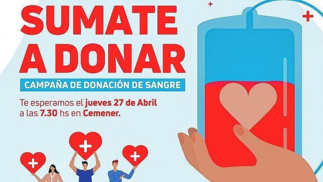 La iniciativa se enmarca en el mes del donante de médula ósea y se realizará este jueves 27 de abril