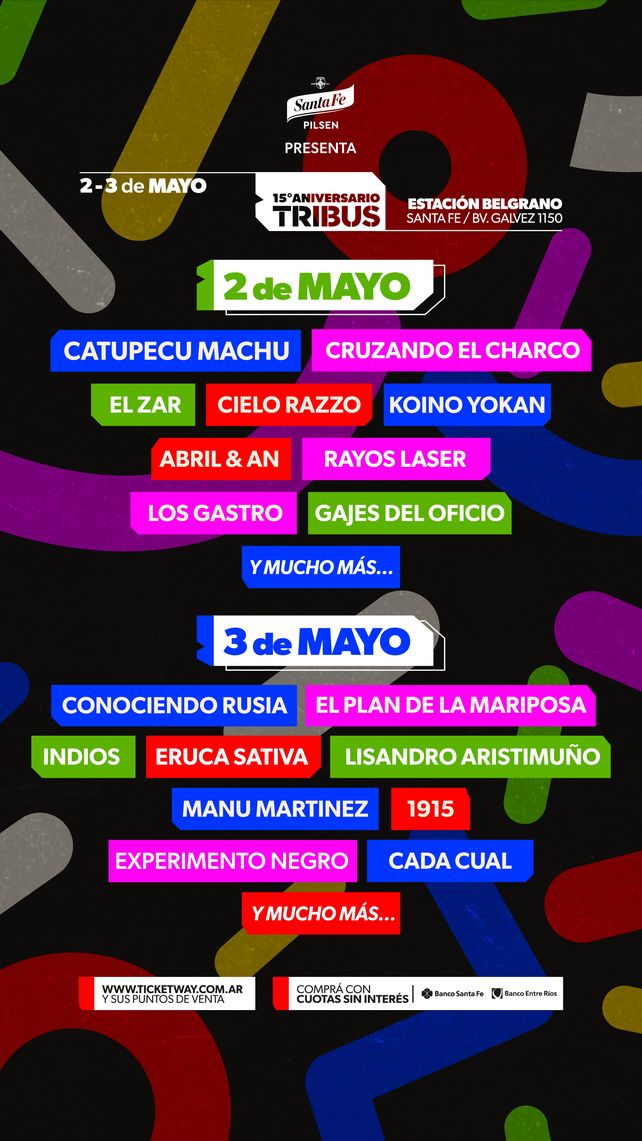 Cuenta regresiva: últimas entradas para el Festival Tribus 15 Aniversario