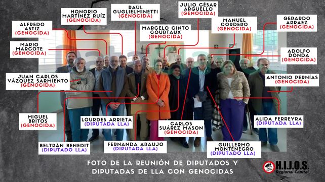 Diputados de La libertad avanza en la cárcel con represores condenados.