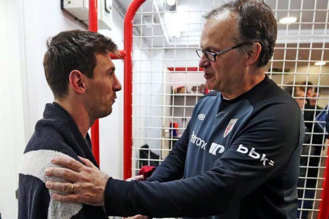 Lionel Messi y Marcelo Bielsa