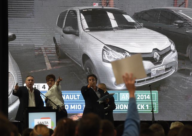 Una de las subasta realizadas en la provincia de Santa Fe de bienes decomisados al delto. Foto ilustrativa