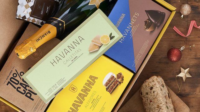 Las cajas que Havanna ofreció como regalo. Cuando aclararon que era una broma del Día de los Inocentes