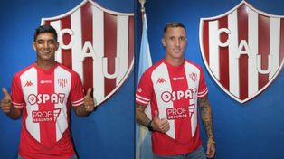 Diego Polenta y Leonardo Ramos ya se calzaron la camiseta de Unión