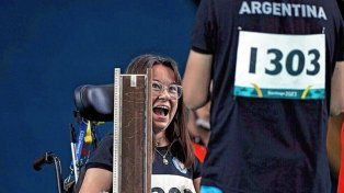 La entrerriana Stefania Ferrando en la competencia.