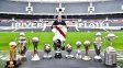 Franco Armani con las copas que ganó el River. Franco Armani con las copas que ganó el River.
