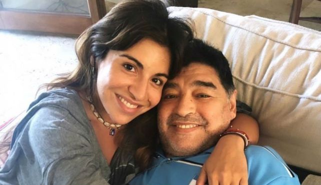Una de las últimas fotos que se tomaron juntos Gianinna y Diego Maradona.&nbsp;