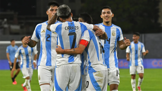 Argentina viene de vencer 4-3 a Uruguay en el Sudamericano sub-20.