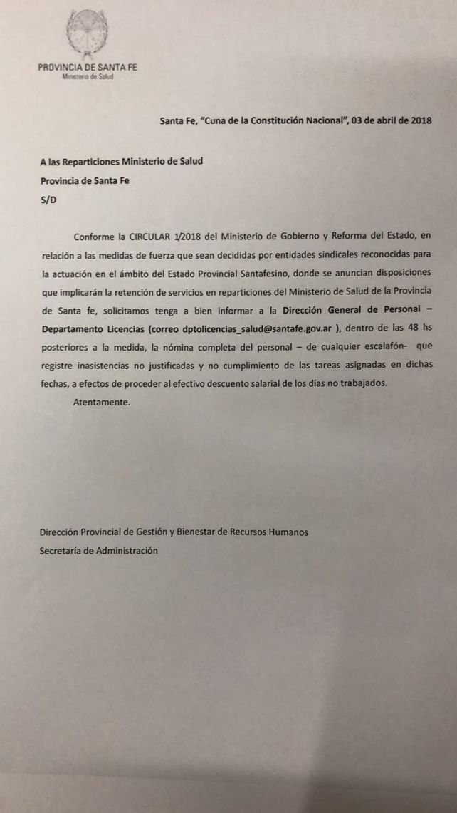 Siprus denuncia acciones persecutorias contra trabajadores de Salud