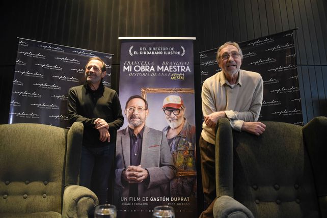 Talentos. Francella y Brandoni durante el estreno de la comedia en Rosario.