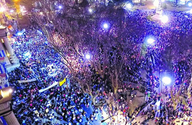un pedido unánime. En agosto de 2016 una multitudinaria movilización pidió más seguridad.