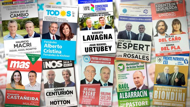 Cuáles son las diez fórmulas presidenciales que se presentan en las Paso