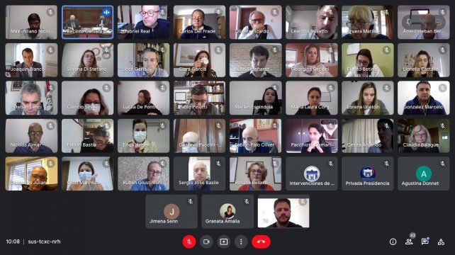 Los diputados participaron de modo virtual.