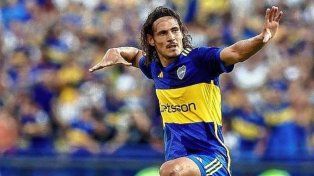 El uruguayo Edinson Cavani realiza el clásico festejo después de la apertura del marcador.&nbsp; 