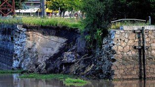 La zona en donde se produjo el derrumbe