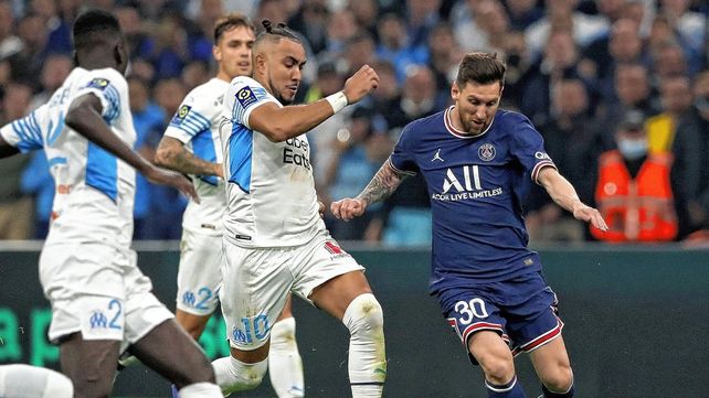 PSG y Marsella terminaron empatando 0-0. Messi fue titular en el equipo parisino.