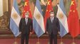Alberto Fernández, junto a su par chino Xi Jinping.