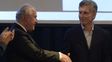 El gobernador y el presidente, cara a cara.