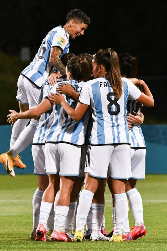 El seleccionado argentino de fútbol femenino en el Mundial 2023.