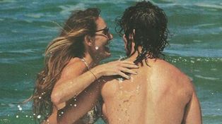 Luciana Aymar y el actor Michel Gurfi se muestran en la costa uruguaya