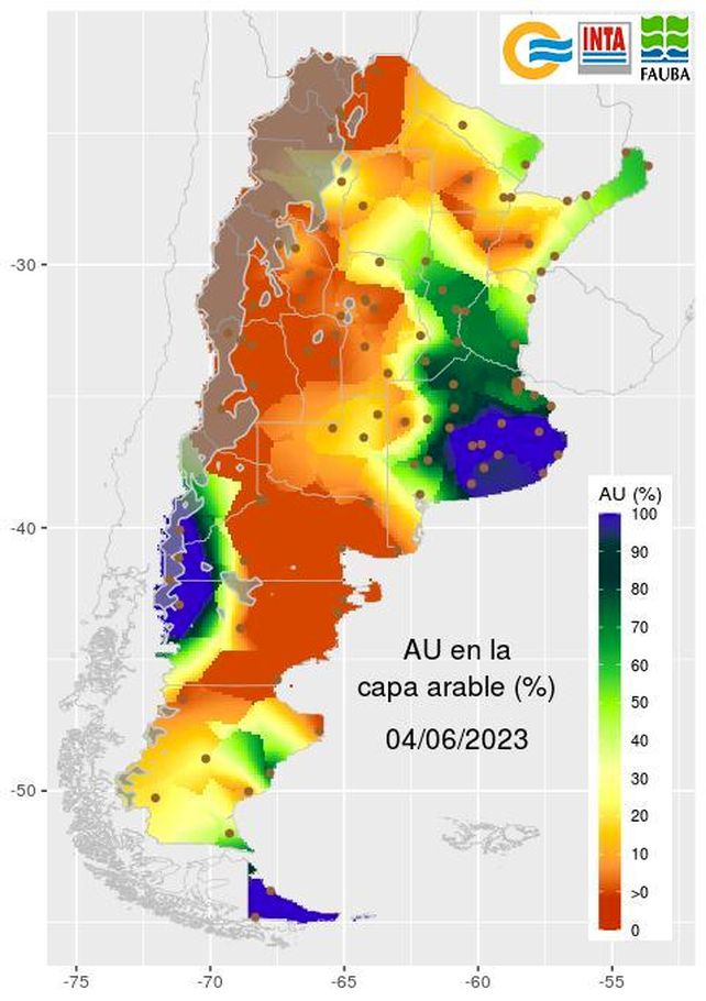 Suelos con dispares niveles de humedad reciben a los cultivos de invierno