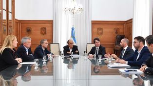 Guillermo Francos y Nicolás Posse recibieron en la Casa de Gobierno a legisladores del bloque Hacemos Coalición Federal.