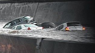 Inundaciones y caos de tránsito en Buenos Aires