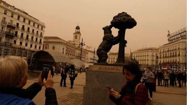 La Puerta del Sol, uno de los tantos lugares donde se pudo divisar con claridad este fenómeno. 