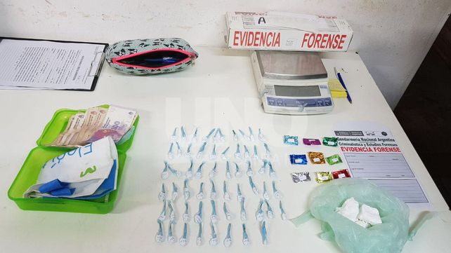 Detuvieron a un joven con 58 dosis de cocaína