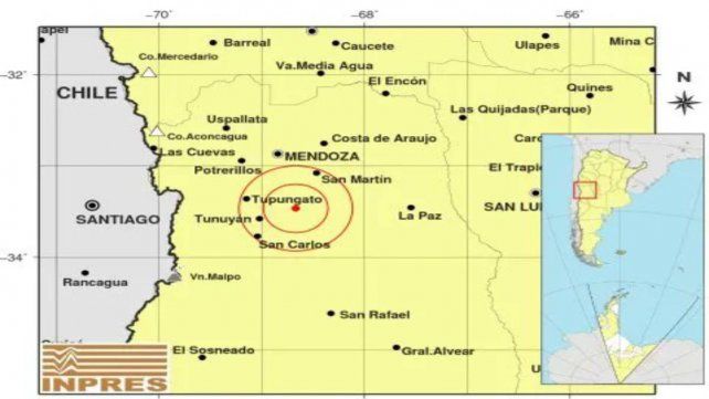 Un sismo de magnitud 4.1 se registró este domingo por la mañana en Mendoza.