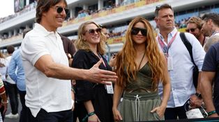 Shakira fue vista compartiendo un palco con Tom Cruise en una carrera de Fórmula 1.&nbsp;