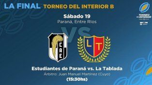 Estudiantes y La Tablada definen al campeón del Torneo del Interior B.