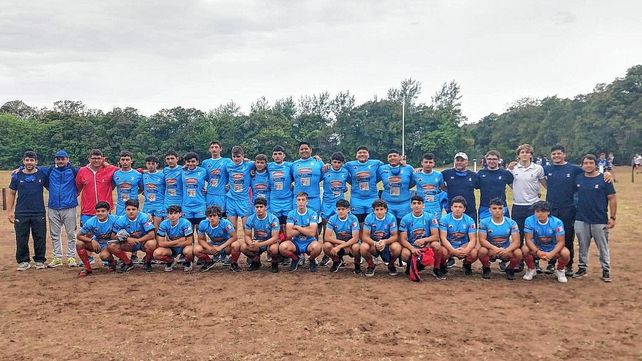 El seleccionado juvenil de la Unión Santafesina de Rugby que participó en el Campeonato Argentino de Desarrollo M16.
