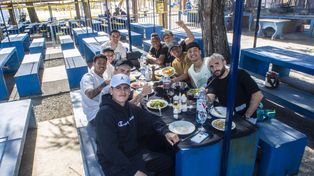 Almuerzo del plantel de Central en el Caribe Canalla. En la foto hay un habitual titular que en la práctica que dispuso Ariel Holan no estuvo entre los once.