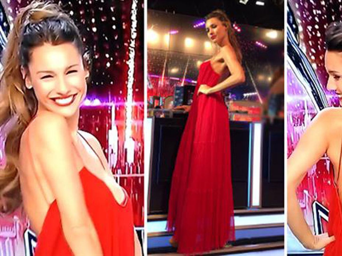 Pampita Ardohain y su vestido sexy en ShowMatch