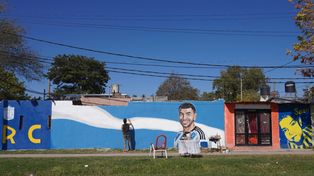 Pintaron un mural en homenaje a Ángel Correa