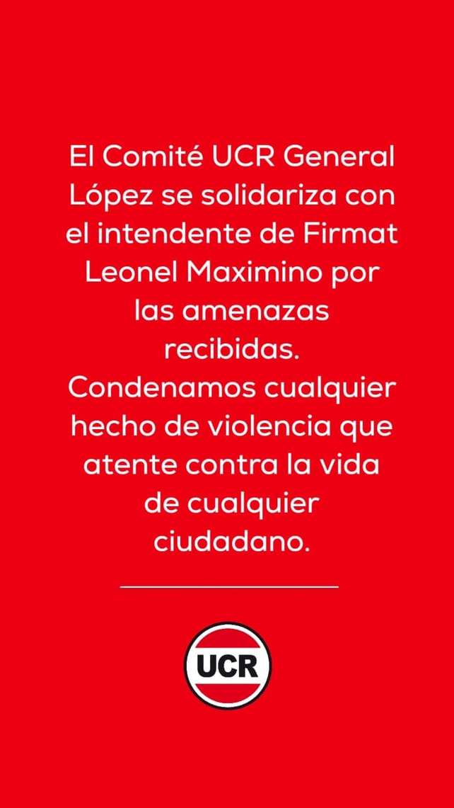 El Comité de la Unión Cívica Radical (UCR) de General López que preside Roberto 