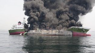 Explotó un petrolero en Japón