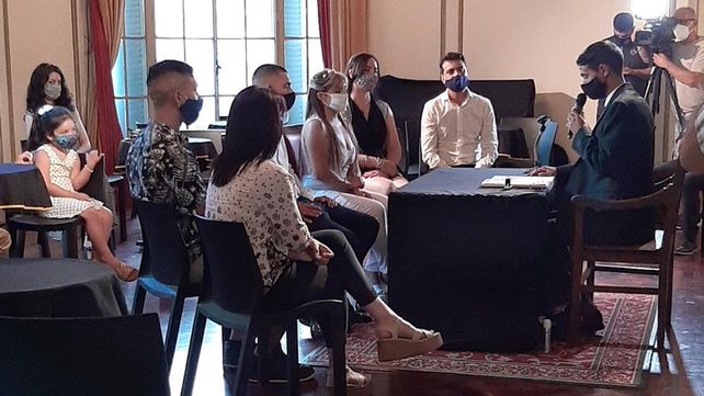 Pablo y Maylén se casaron en la Plataforma Lavardén después de tres años de noviazgo y convivencia.