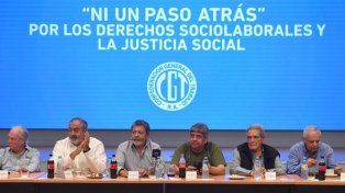 Los integrantes de la CGT