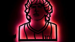 La obra Diego iluminado en el Coloso.