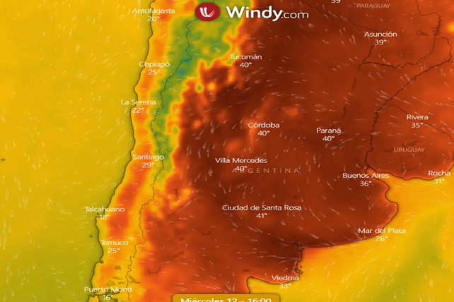 El centro y norte de la Argentina sufren una persistente ola de calor que se prolongaría hasta el lunes.&nbsp;
