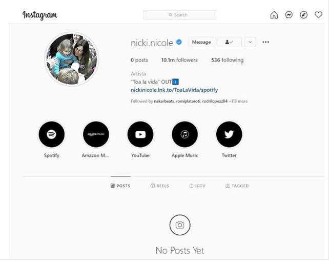 ¿Por qué Nicki Nicole borró todos los posteos de su cuenta de Instagram?