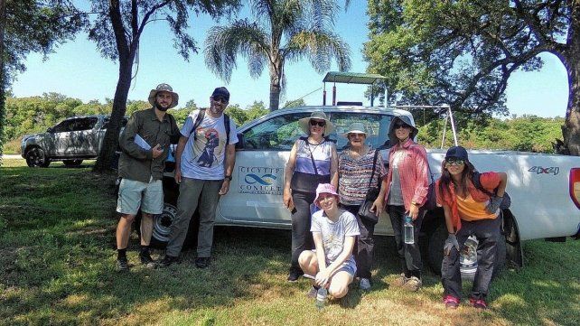 El contingente de científicas del CICyTTP-CONICET de la localidad de Diamante.
