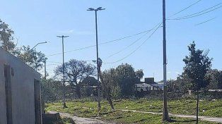 Lugar donde se había montado la cámara de vigilancia y luego fue robada.