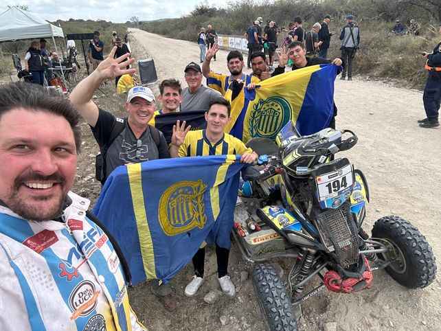 Un grupo de hinchas de Central le hicieron el aguante a Fantoni en el último Desafío Ruta 40.