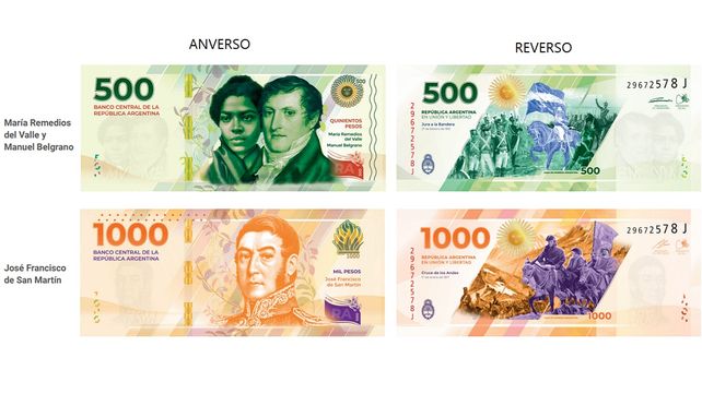 Los pesos transformados en papelitos de colores