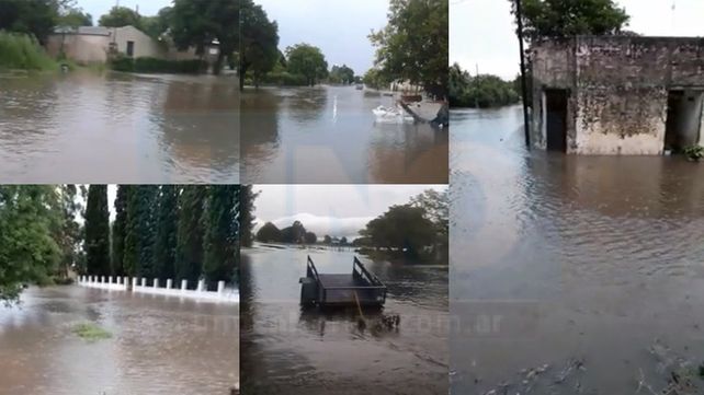 Por el temporal, estiman que el 70% de la población de Irazusta quedó bajo agua