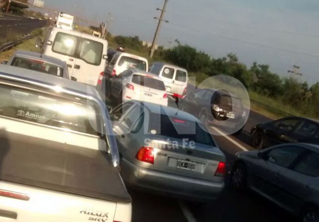 Choque en cadena provocó demoras en la ruta 168 esta mañana